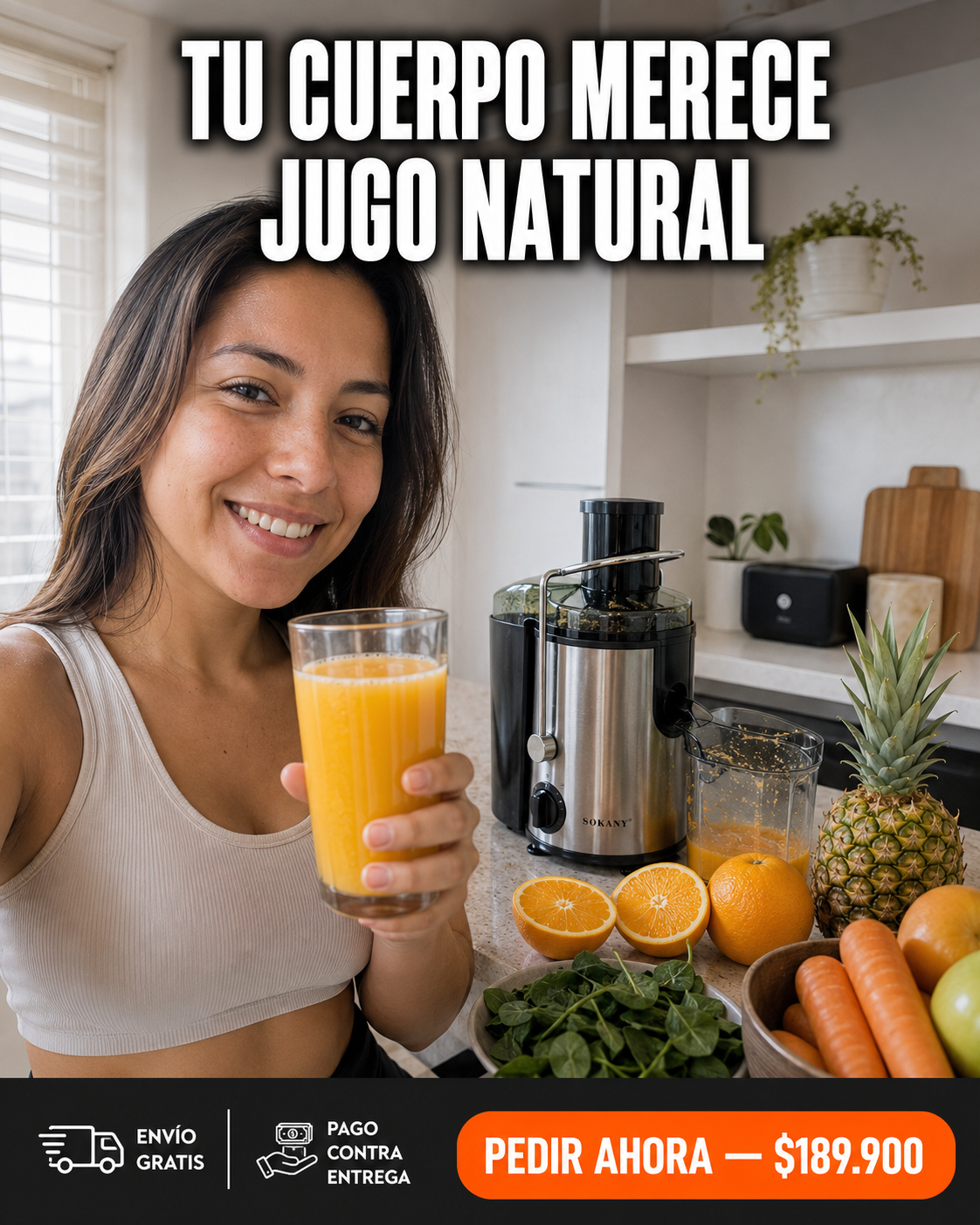 Extractor jugo eléctricoSokany con Jarra