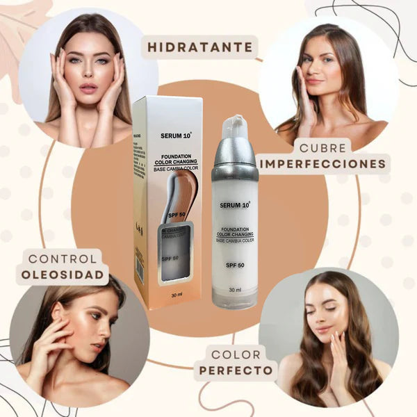 BASE DE MAQUILLAJE MÁGICA QUE CAMBIA DE COLOR