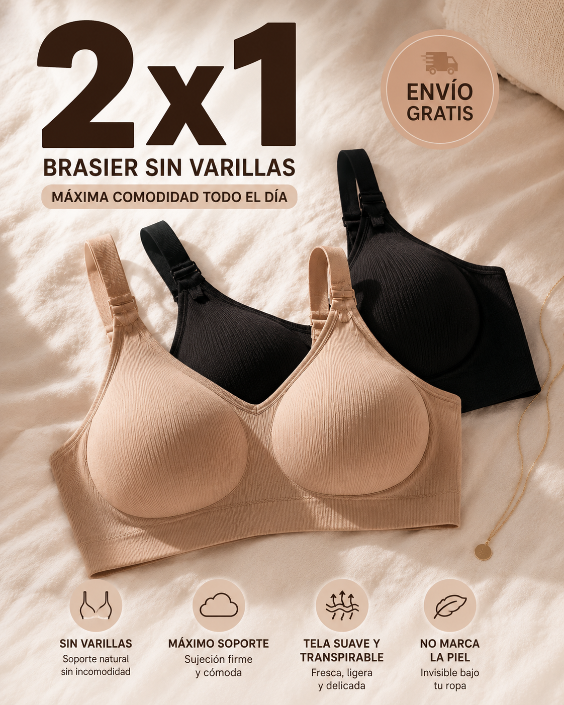 LiftSoft Brasier sin varillas 2x1