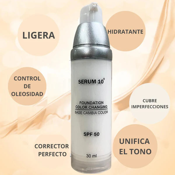 BASE DE MAQUILLAJE MÁGICA QUE CAMBIA DE COLOR