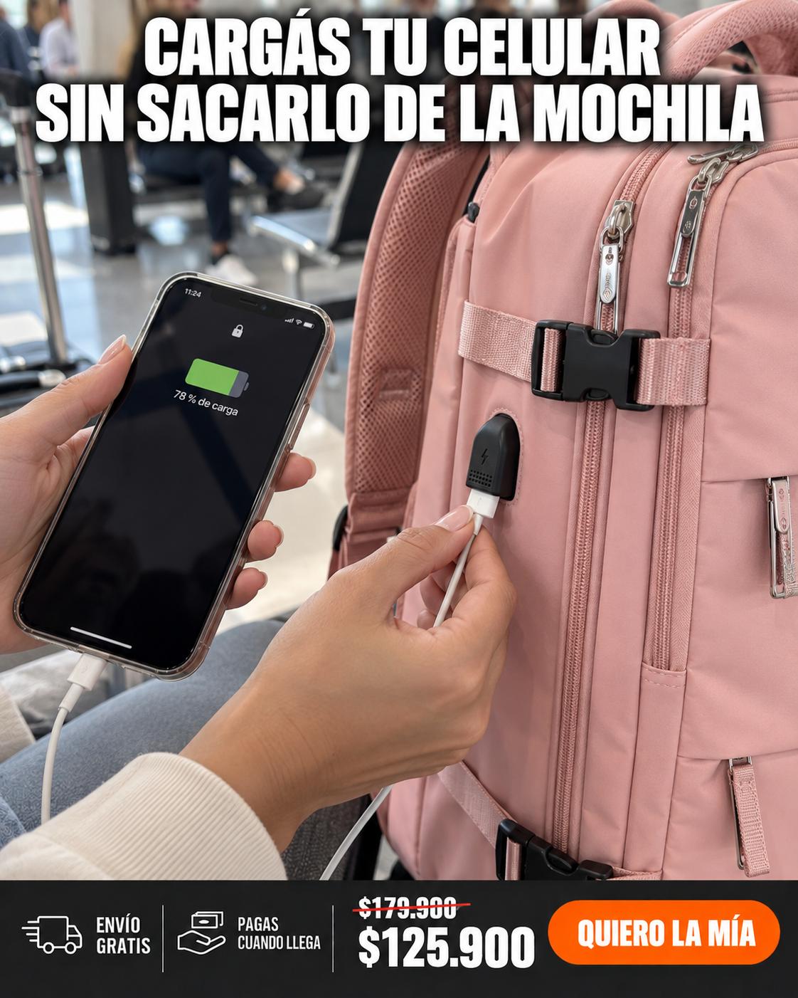 Maleta Amazon De Viaje Con Puerto Power Bank