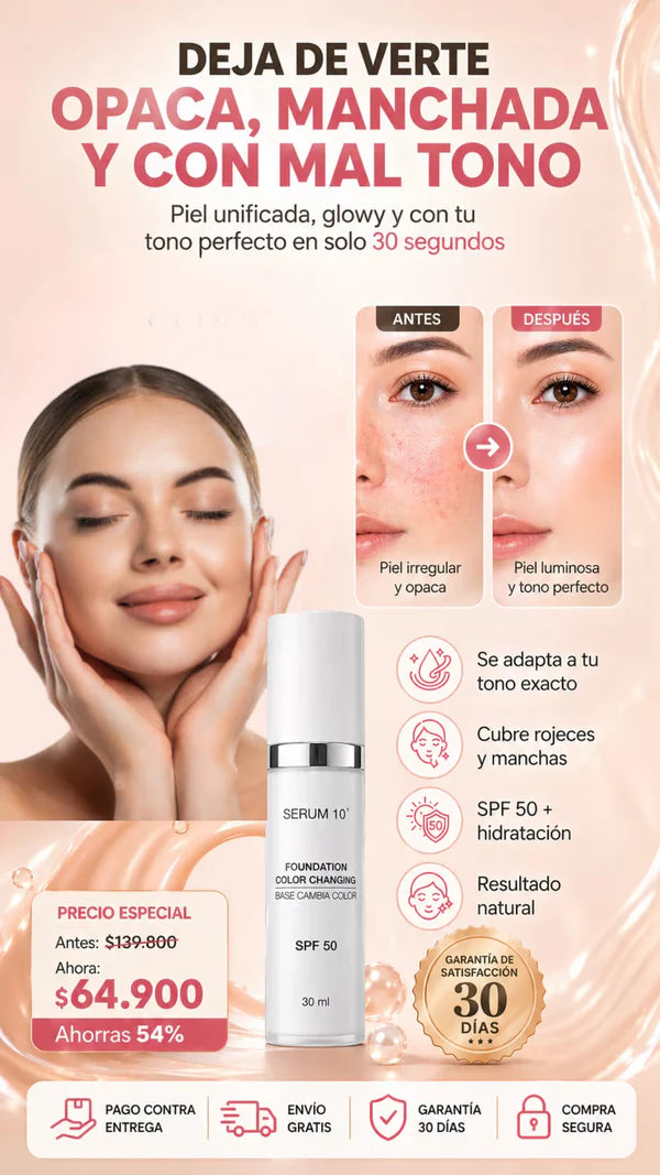 BASE DE MAQUILLAJE MÁGICA QUE CAMBIA DE COLOR